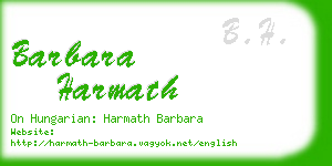 barbara harmath business card